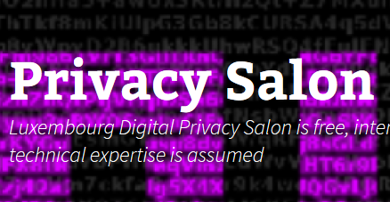 Titelbild des Digital Privay Salons mit einem Hintergrund im Crypto-look