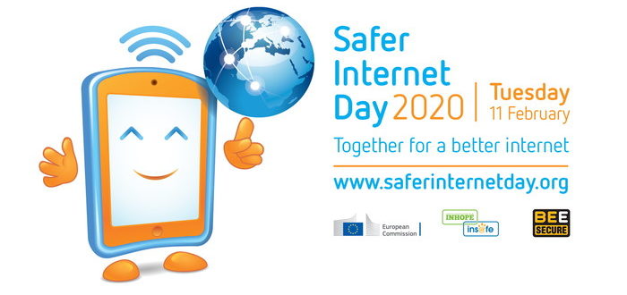 SID2020_EC_InsafeINHOPE_BEESECURE Logo du Safer Internet Day 2020