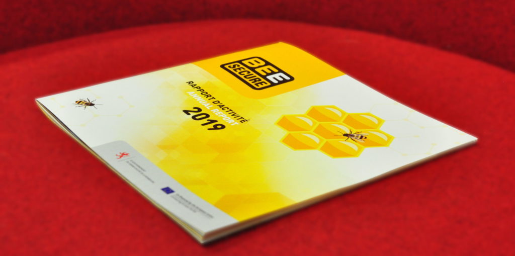 Photo de la couverture du rapport annuel 2019 de BEE SECURE