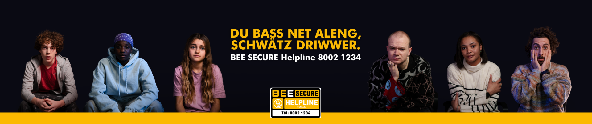 Neue Kampagne zur BEE SECURE Helpline: „Du bist nicht alleine, rede darüber.“